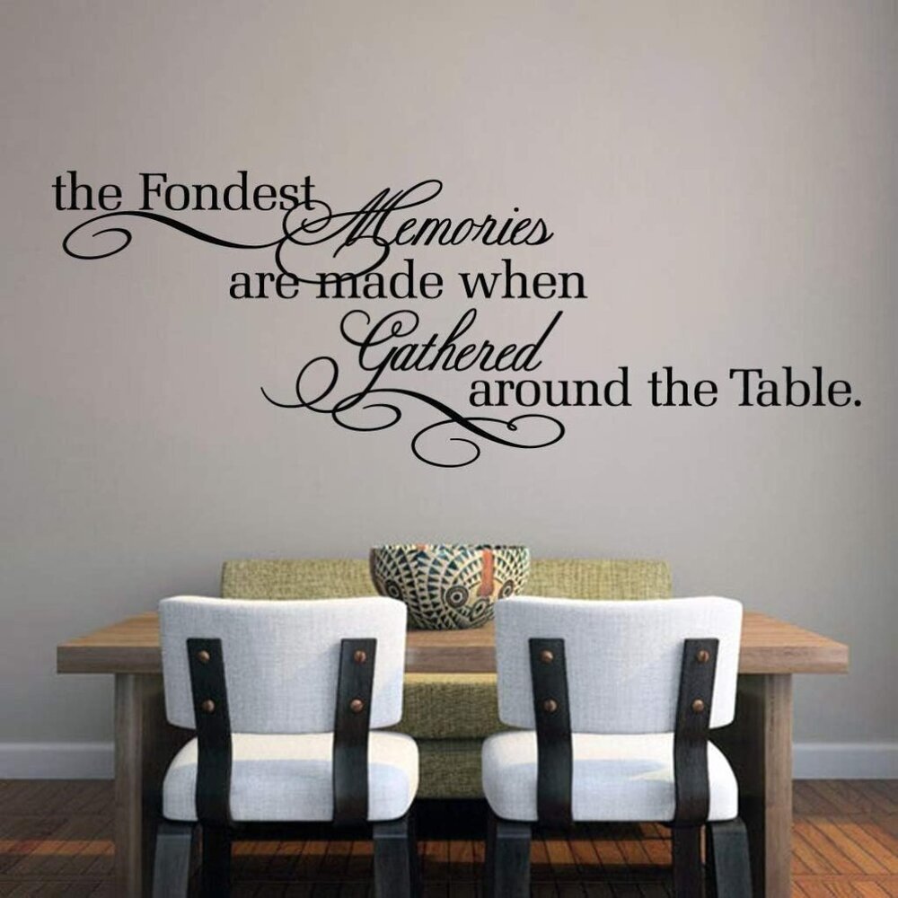 Wall Decal for Dining Room, Kitchen - The Fondest Memories, Gathered Around The